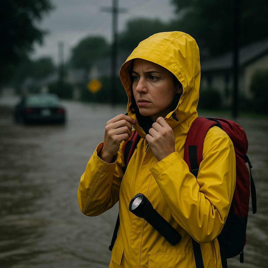 A flooded street illustrating the impact of flash floods