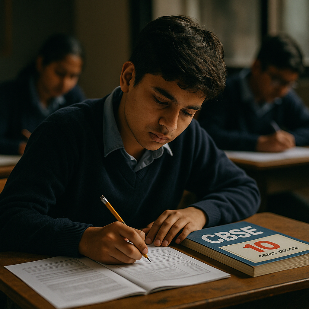 Students preparing for CBSE Class 10 Second Exam with resources and strategies