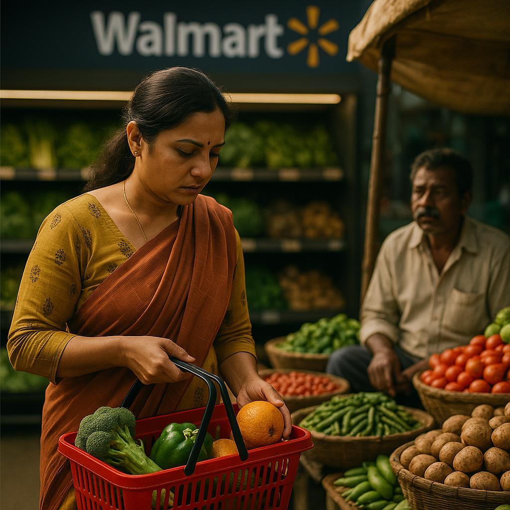 Impact of Walmart's Grocery Price Cuts on Indian Consumer Spending and Local Markets